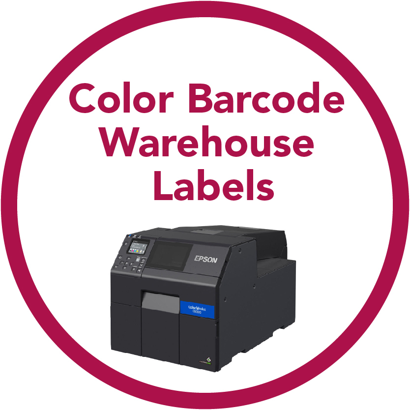 Color Barcode Warehouse Labels